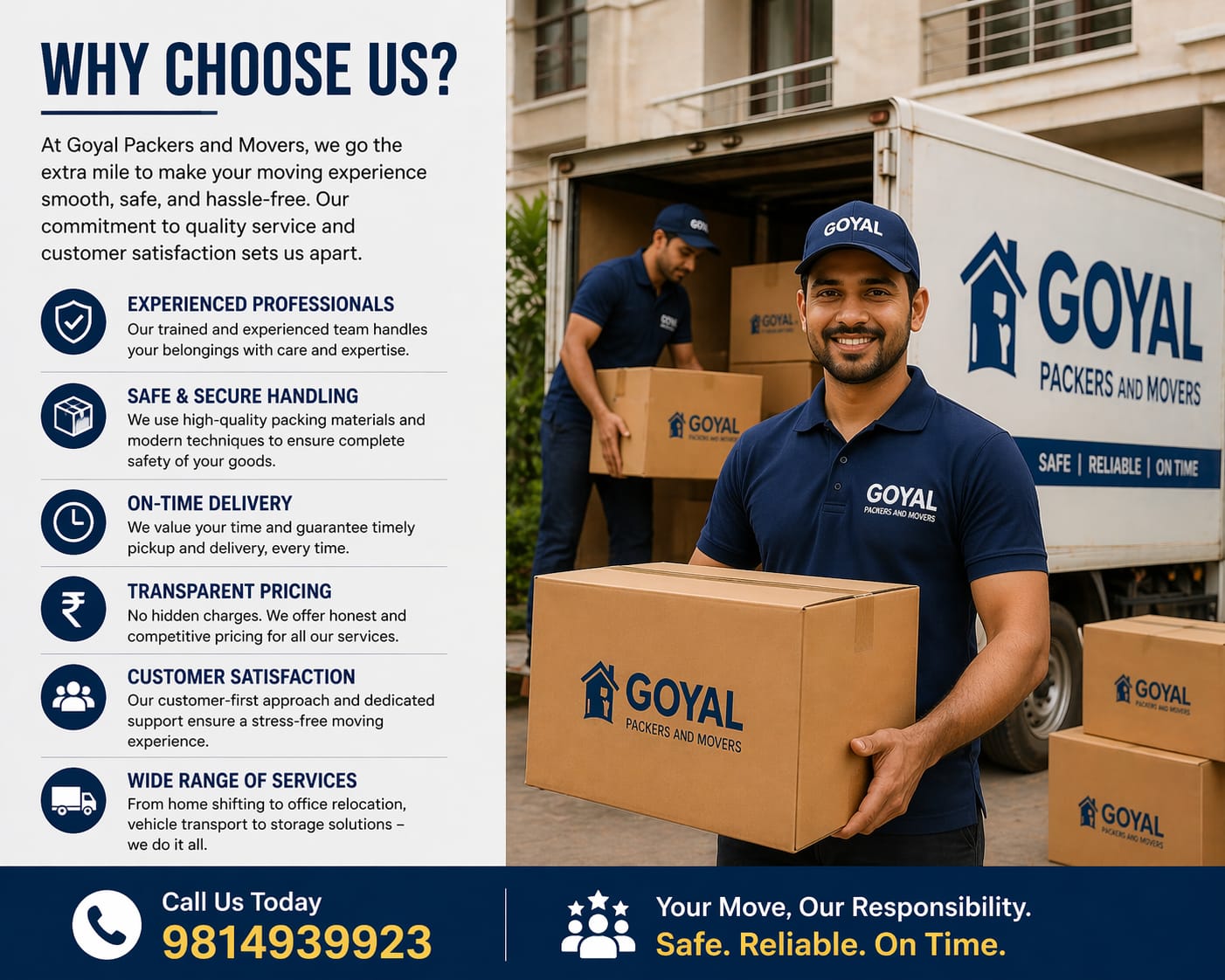 Why Choose Goyal Packers and Movers for House Shifting?