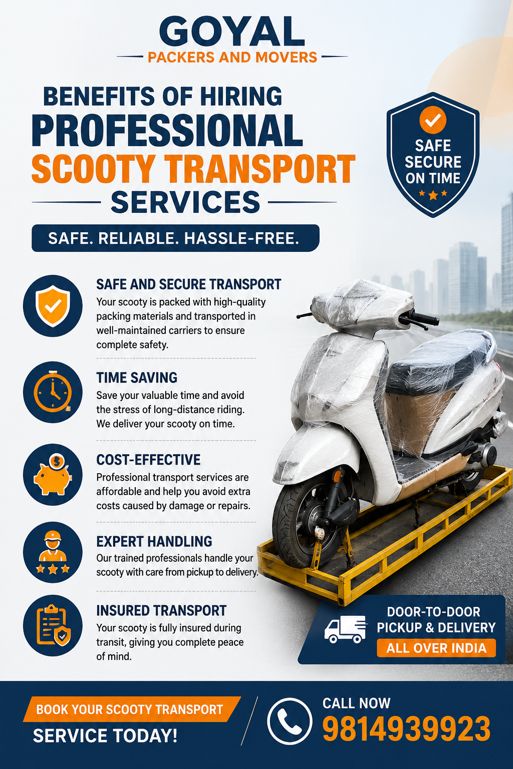 Why Choose Our Scooty Transport Service from Chandigarh to Noida