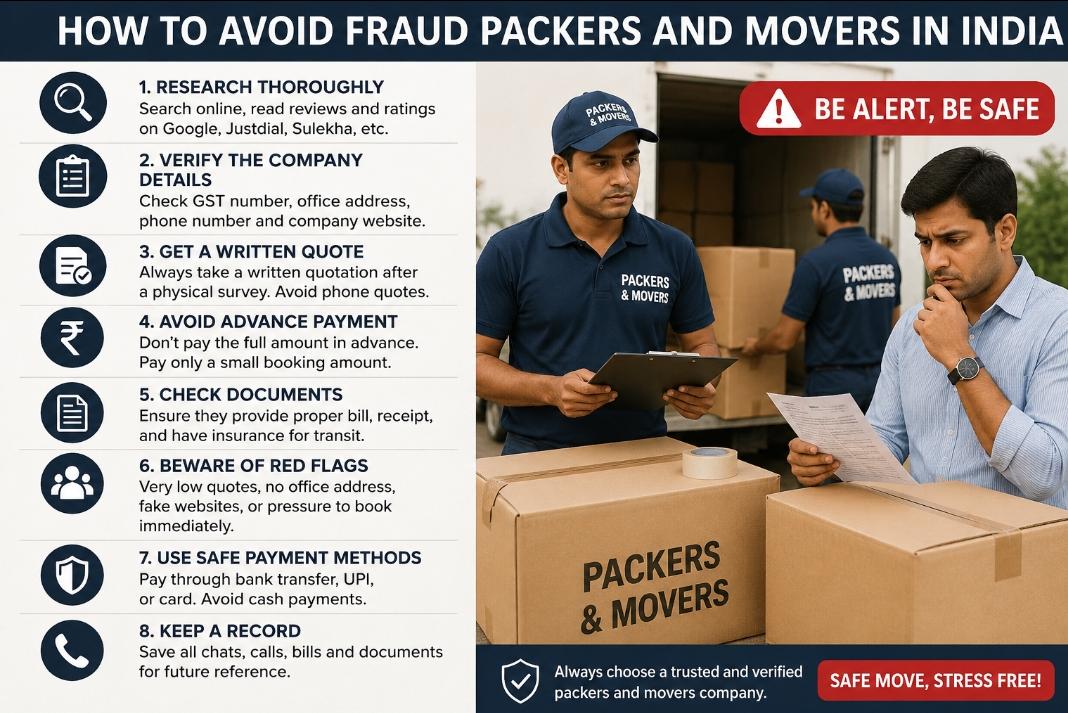 How to Avoid Fraud Packers and Movers in India – Complete Safety Guide (2026)