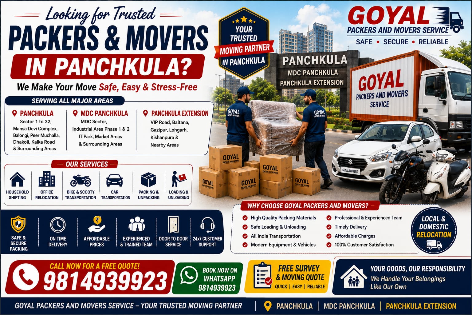 Packers and Movers in Panchkula Sector 3