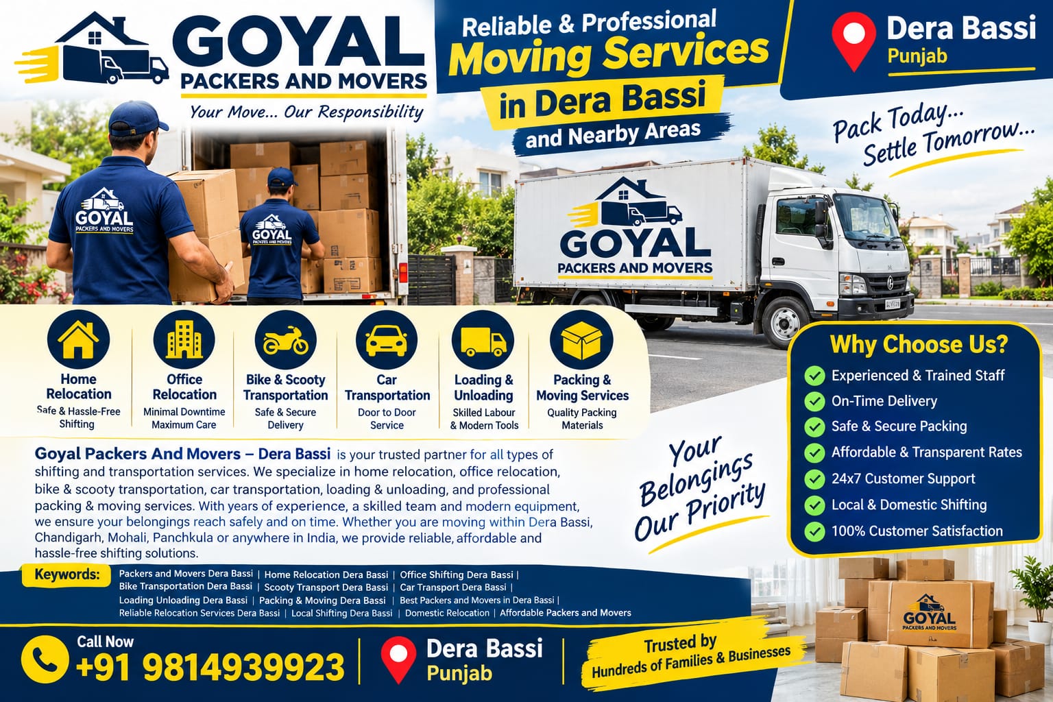 packers and movers in dera bassi