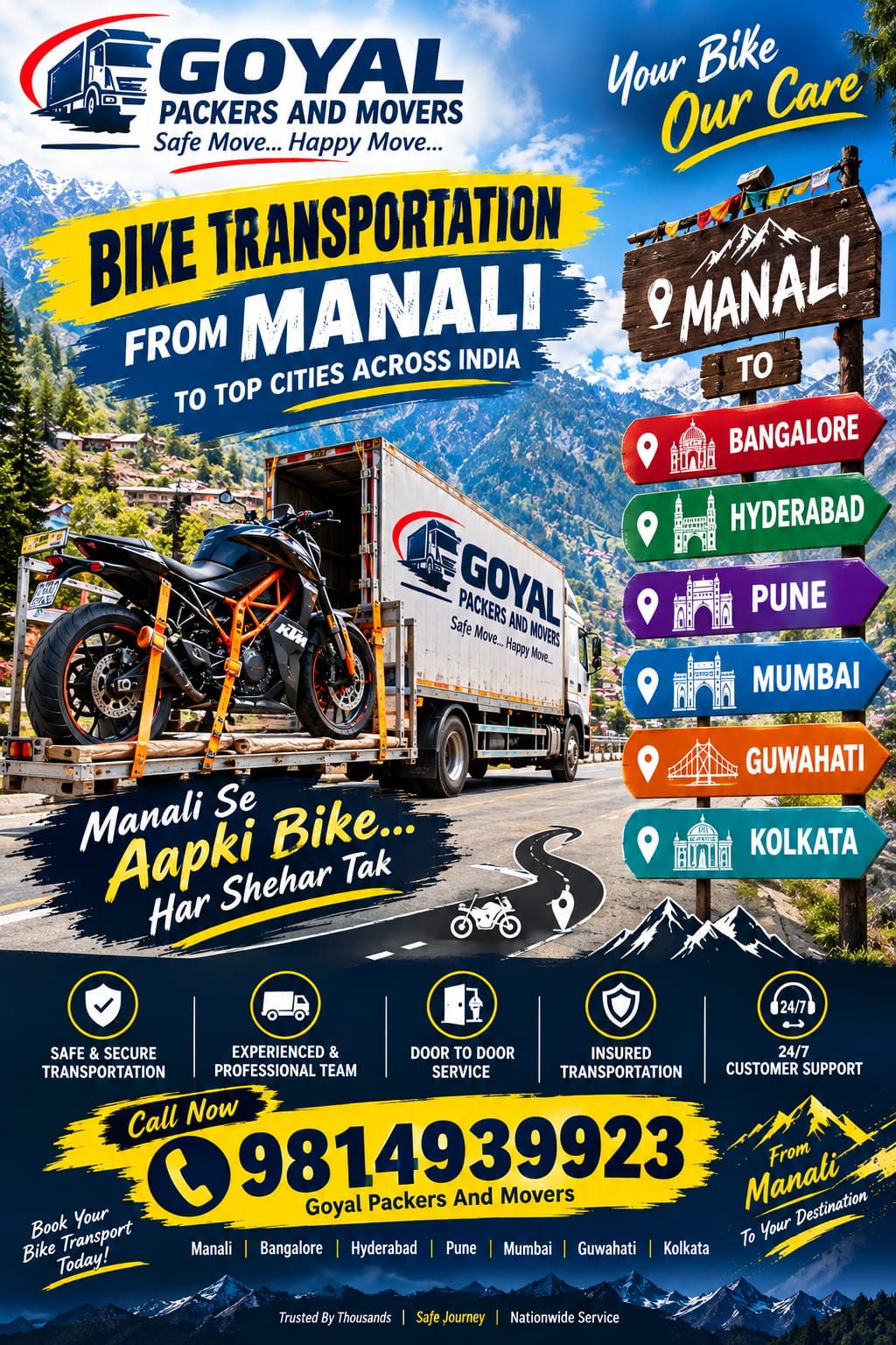 bike transport in manali