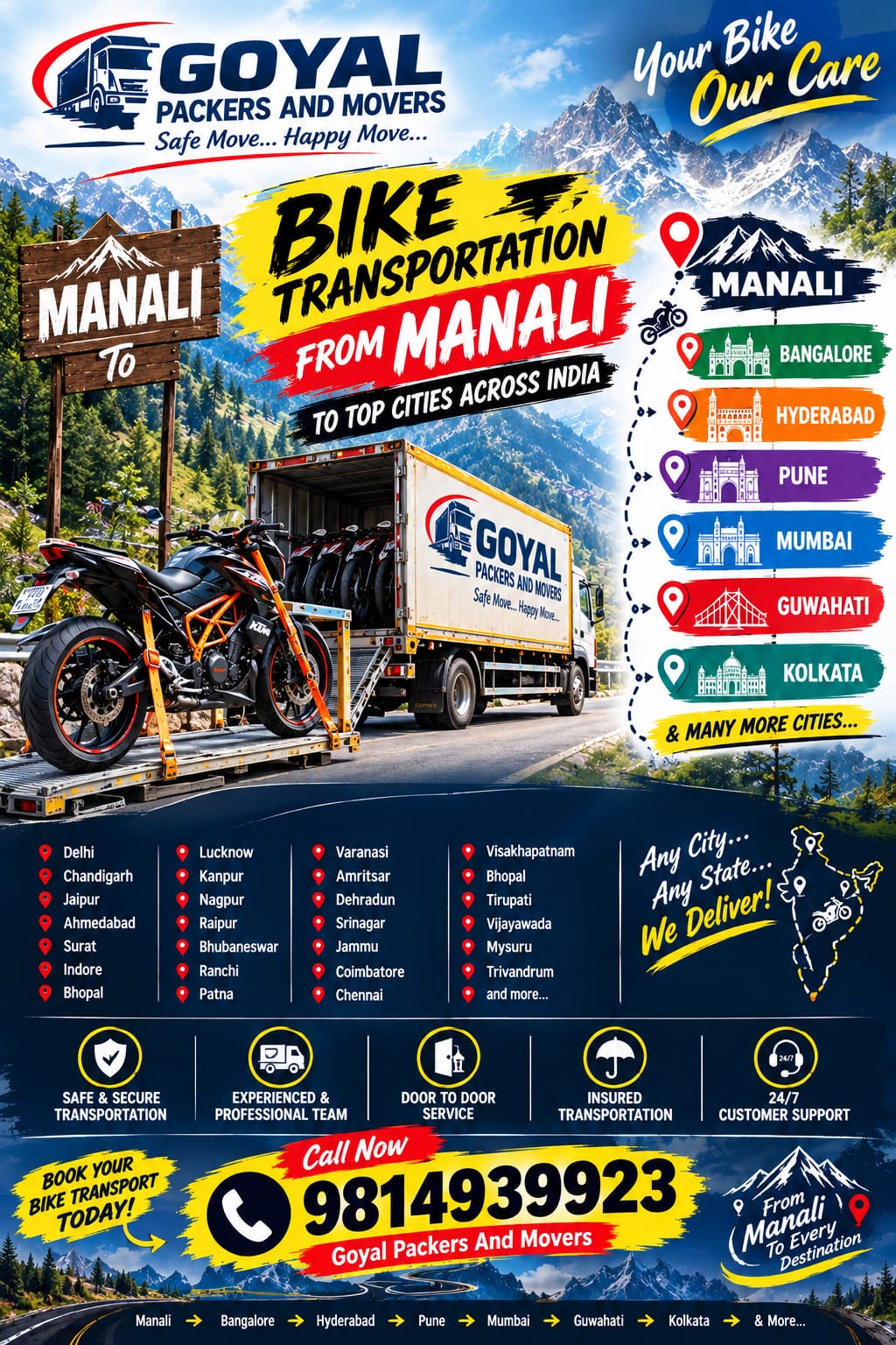 bike transport in manali