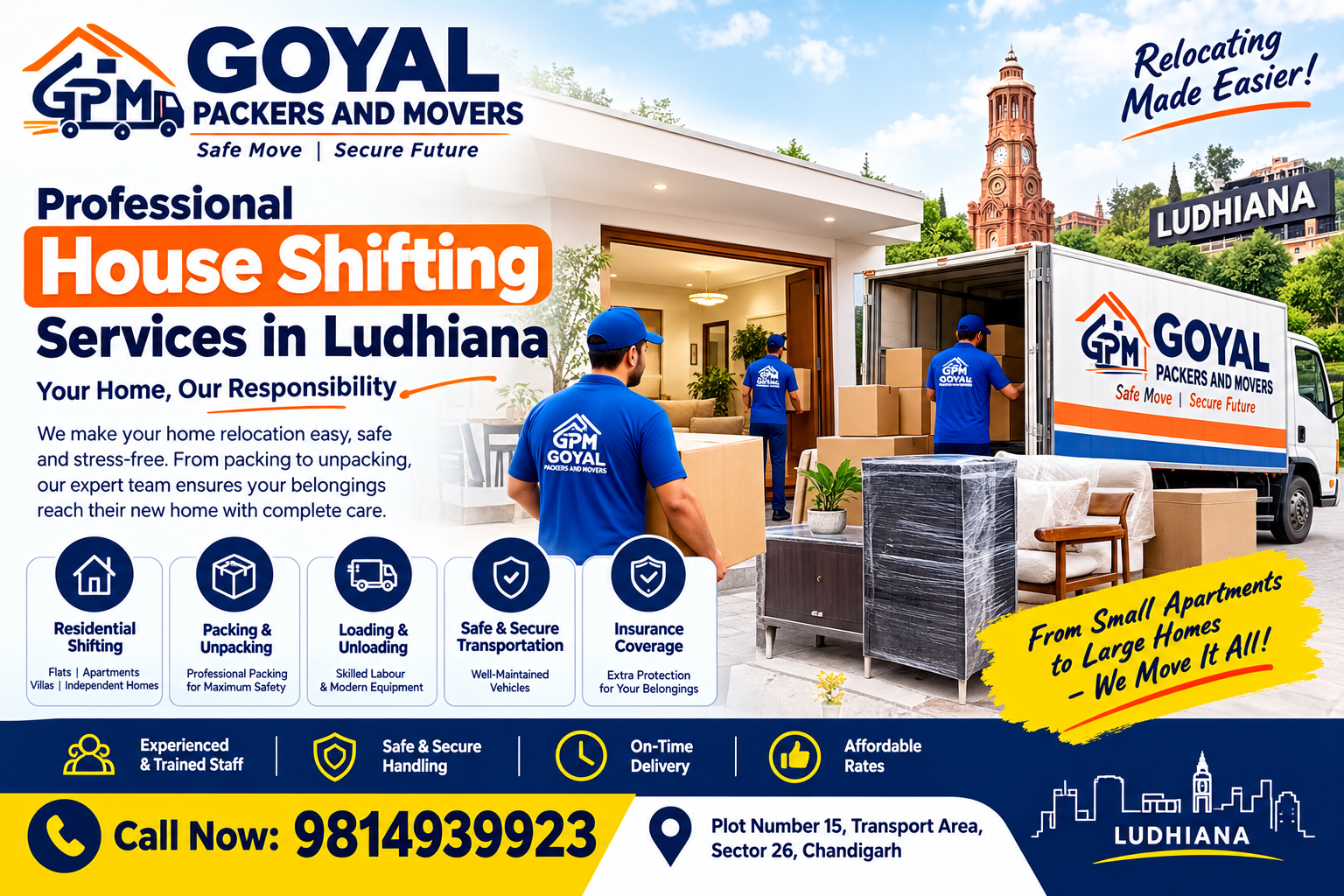 Packers and Movers in Ludhiana – Professional House Shifting and Moving Services