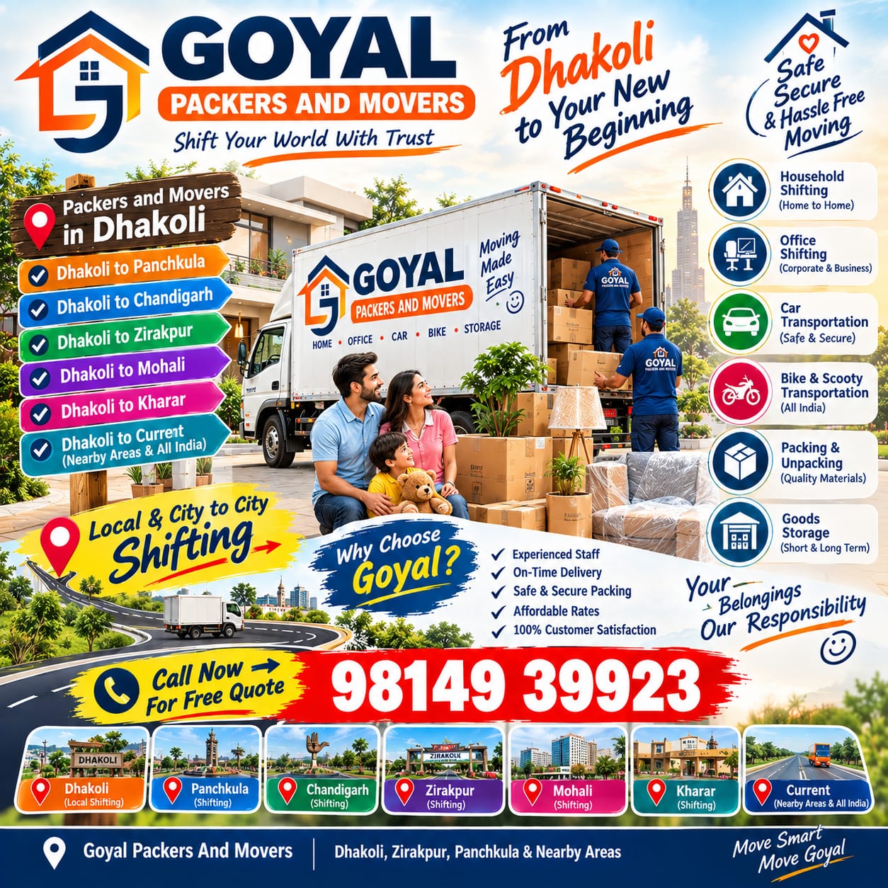 packers and movers in dhakoli