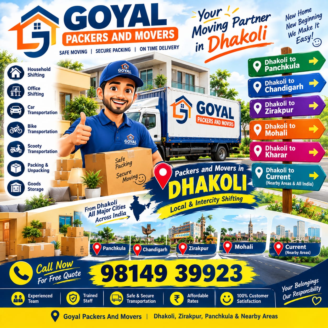 packers and movers in dhakoli