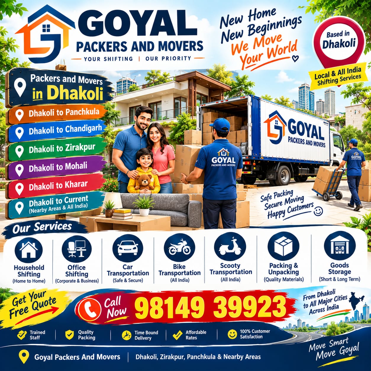 packers and movers in dhakoli