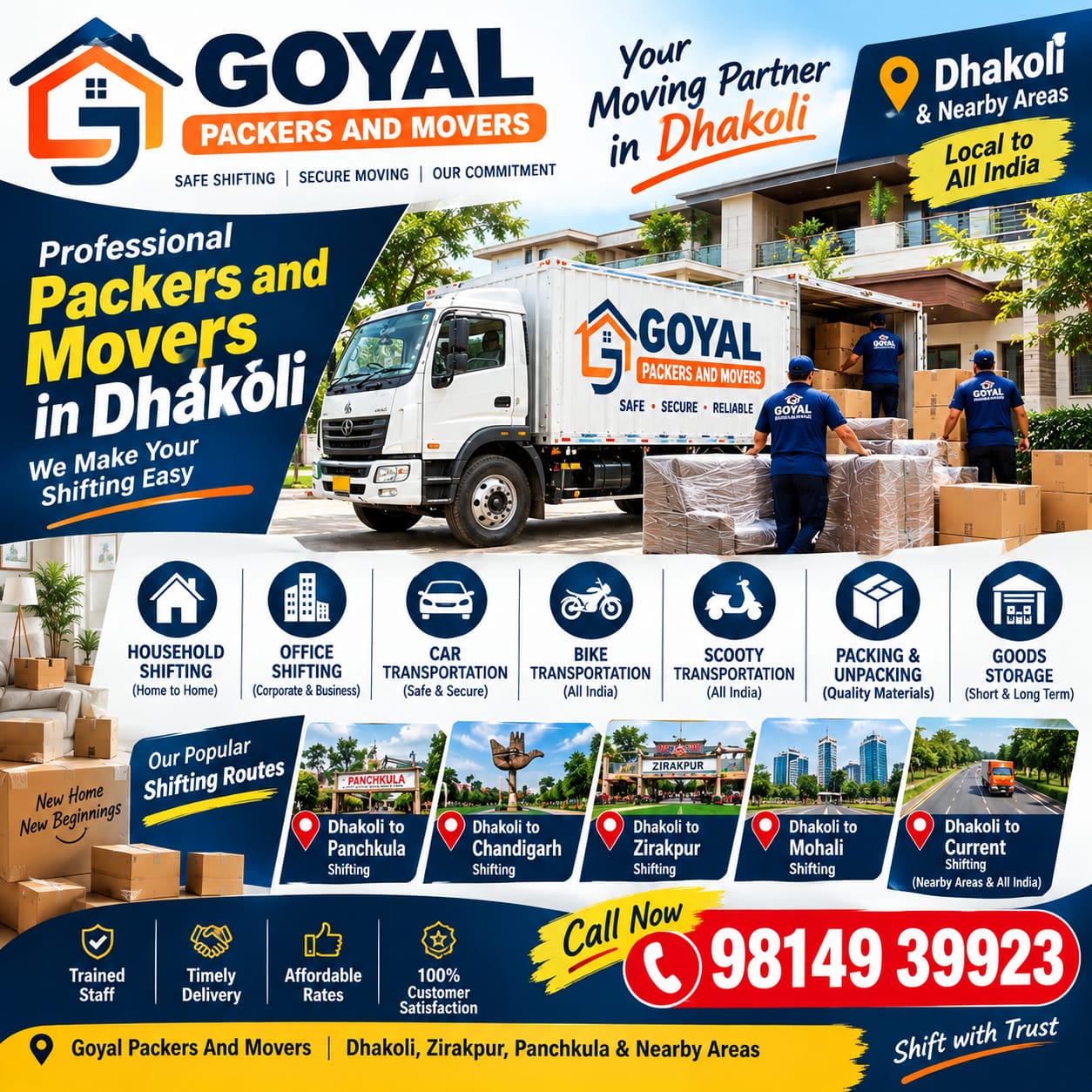 packers and movers in dhakoli