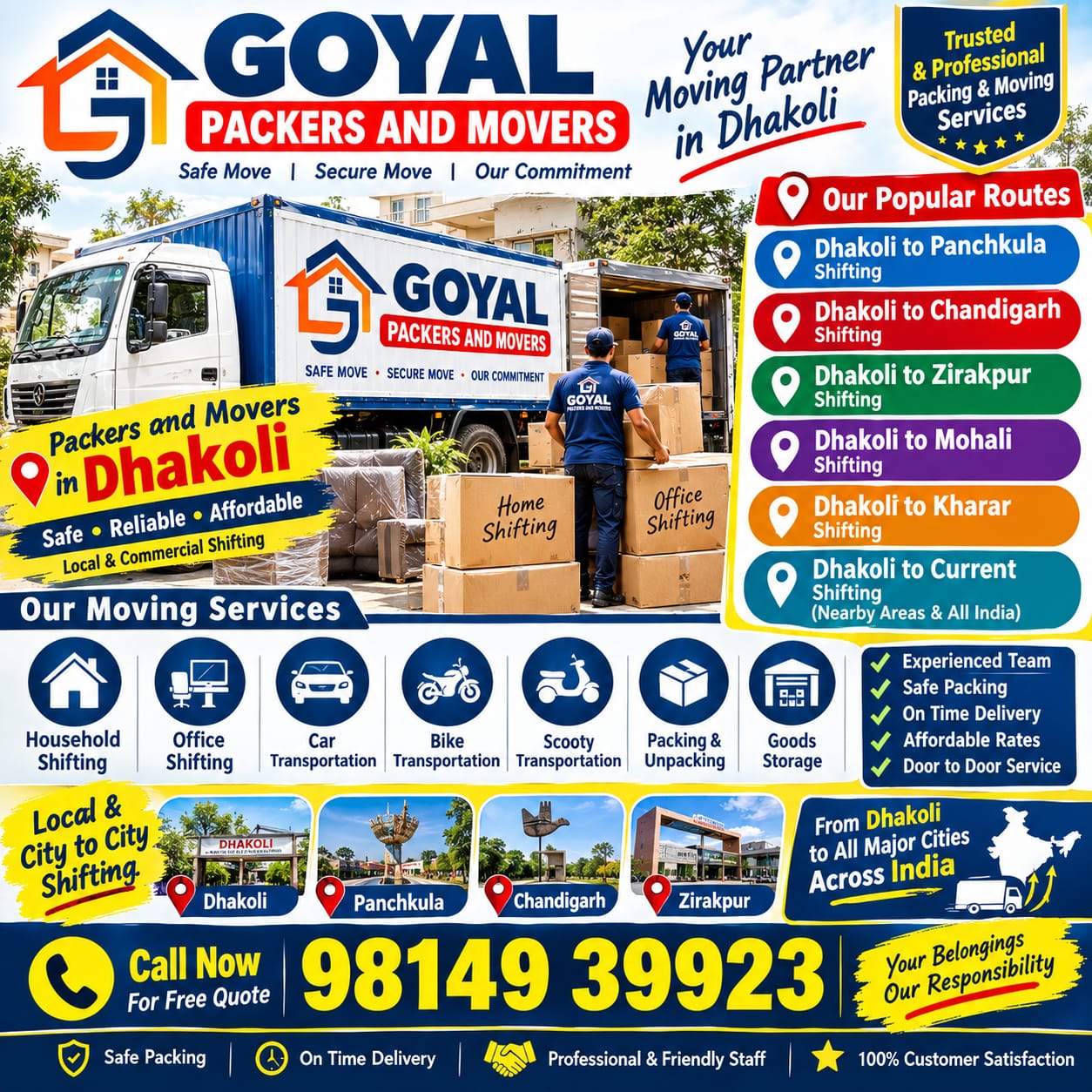 packers and movers in dhakoli