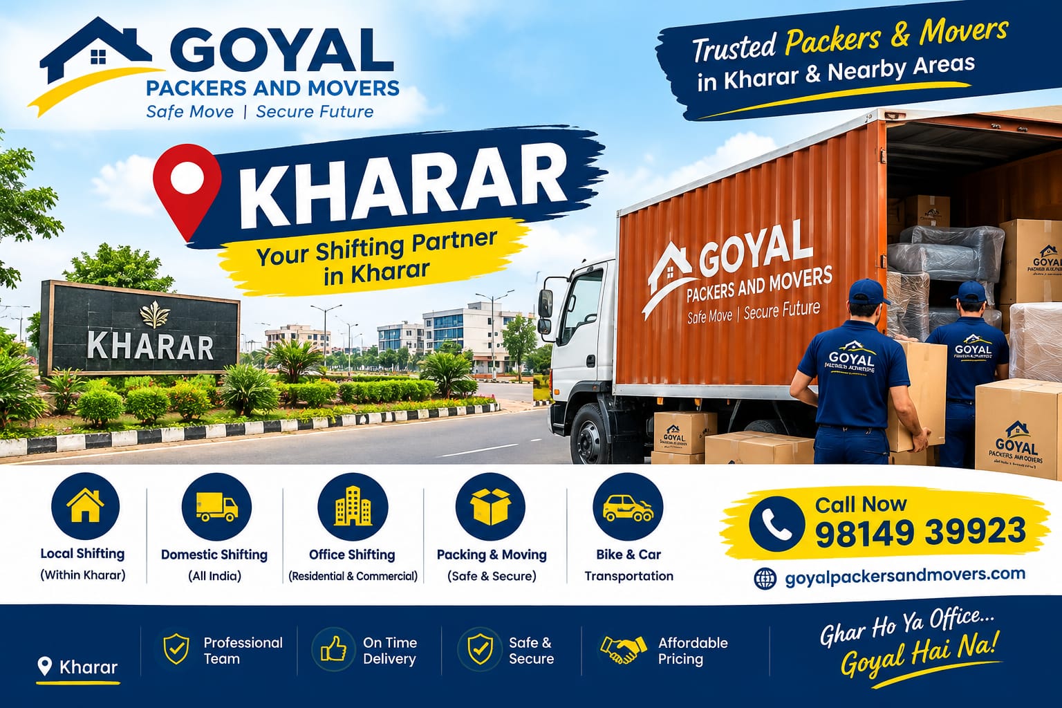 Packers and Movers Kharar to Jaipur